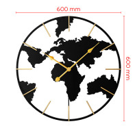 Dizajnové kovové hodiny MPM E04.4484.90, čierne, svet